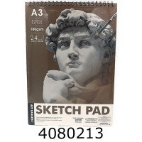 Альбом для ескізів на спір. А3 24арк. 180г/м Art Nation SKETCH 102PB03 Альбом для ескізів на спір. А3 24арк. 180г/м Art Nation SKETCH 102PB03