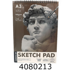 Альбом для ескізів на спір. А3 24арк. 180г/м Art Nation SKETCH 102PB03