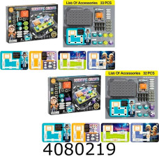Конструктор електронний на бат. 32-33дет. 2 види в коробці 45*29*5см (24) 77-52K-53K