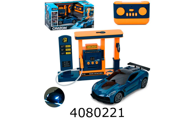 Машина радiо батар. в коробці гум. колесазаправка пара/дим  39*21*21см (6) 333-JY251801