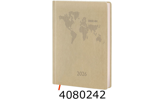 Щоденник А5 дат. 2026р. Поліграфіст Vivella 176 арк. лін. кремові обкл. шт.шк бежевий (2/3) 240/1-U-2001