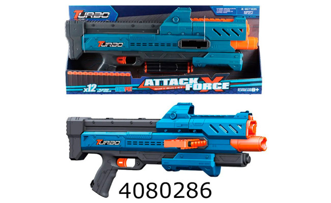 Бластер з поролон. набоями кулемет + 12 набоїв BLASTER BT337