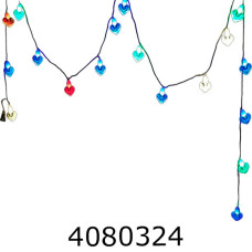 Гірлянда ел. 3м сердечка кольор. світло 2-12 (100) 144318