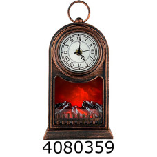 Декоративний ліхтар зі світлом Камін з годинником на батарейках та USB 145*26см 3-2 (9181) (1/12) 144940