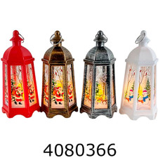 Декоративний ліхтар зі світлом Санта Сніговик Олень на батарейках  14*65см 3-16 (9181(1/12) 144953