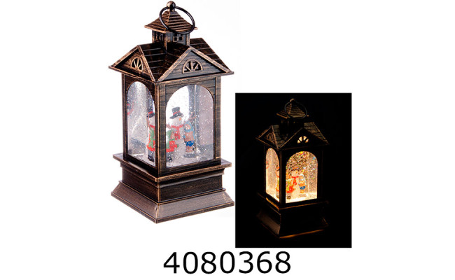 Декоративний ліхтар зі світлом Санта з подарунками на батарейках ????? см 3-9 (9181(1/12) 144947