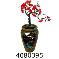 Фонтан Глечик з Сакурою 30см кераміка  LED L29