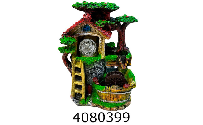 Фонтан Сходи млин дерево 27см  LED 11030