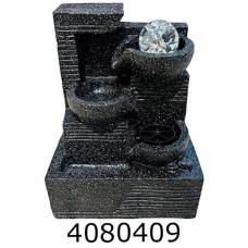 Фонтан Чорний граніт 26см  LED 11033