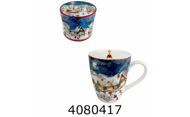 Кружка керам. з кришкою Різдво 340мм (1) LC002/217