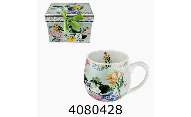 Кружка керам. в коробці Квіти 420мл  (60) LC001/ 215