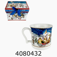 Кружка керам. з кришкою Різдво 420мм (1) LC006/217