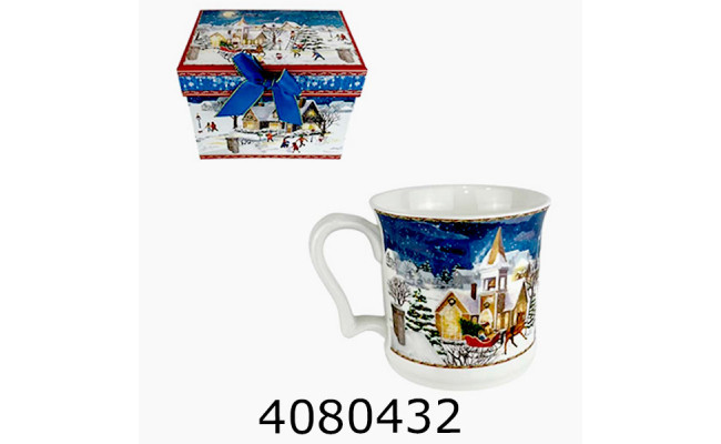 Кружка керам. з кришкою Різдво 420мм (1) LC006/217