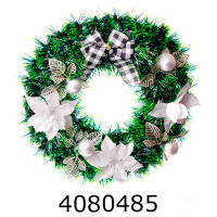 Вінок різдвяний 40см срібло 3-27