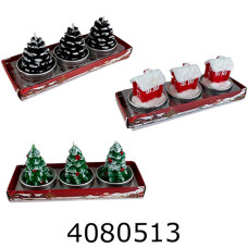 Свічка новорічна 3 шт 6 см (12) 3-32 Свічка новорічна 3 шт 6 см (12) 3-32