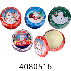 Свічка новорічна аромат. в метал коробці 75*45 3-36 Свічка новорічна аромат. в метал коробці 75*45 3-36