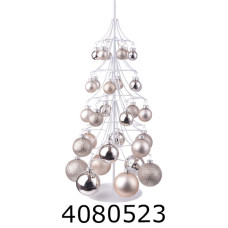 Ялинка 38см каркасна з кульками 2-149