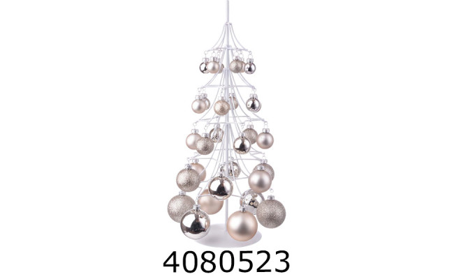 Ялинка 38см каркасна з кульками 2-149