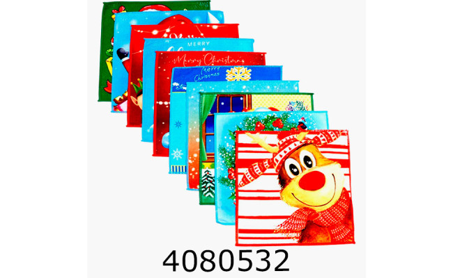 Серветка новорічна мікрофібра для кухні 30*30 см ціна за 10 шт TL-22-13-2000