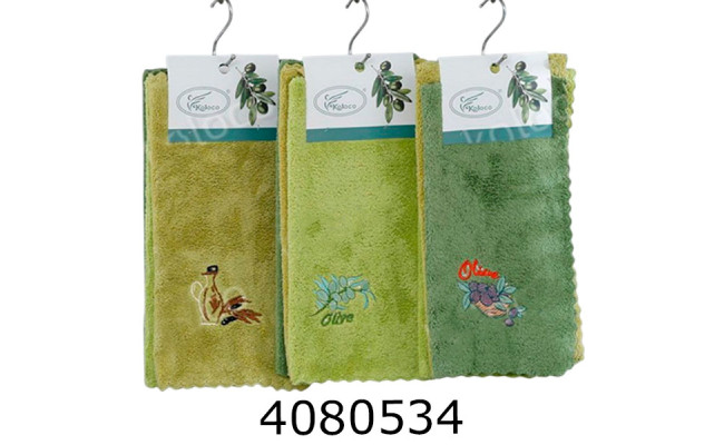 Серветка мікрофібра для кухні 30*30см ціна за 3шт TL-703-56-1206