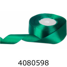 Стрічка атласна пакувальна 25 мм*23м смарагд (ціна за уп 5шт) 58-1602