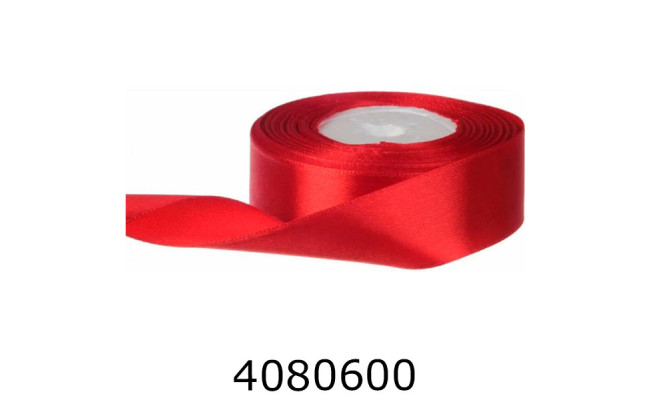 Стрічка атласна пакувальна 25 мм*23м червона (ціна за уп 5шт) 58-1336