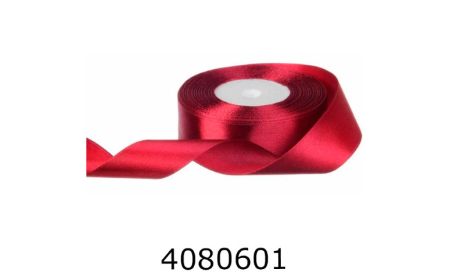Стрічка атласна пакувальна 25 мм*23м бордова (ціна за уп 5шт) 58-1404