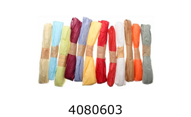 Рафія паперова тонка12 кольорів ціна за 12шт 5-16891