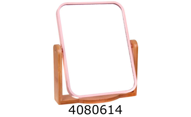 Дзеркало настільне рожеве 14*16 см  (6) 1-214413