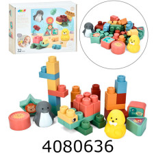 Конструктор Тварини м'який 32 дет. в коробці 31*23*7см (36) 6178