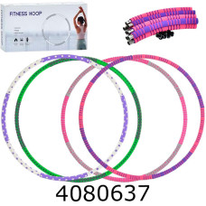 Обруч Хула-Хуп 92см 8 секцій метал+EVA (12) MS 4477-2-MIX