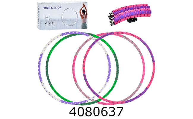 Обруч Хула-Хуп 92см 8 секцій метал+EVA (12) MS 4477-2-MIX