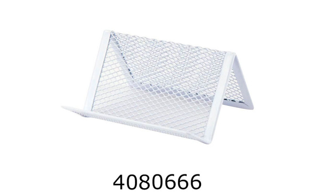 Підставка для візиток 95x80x60мм металева біла Axent 2114-21-A