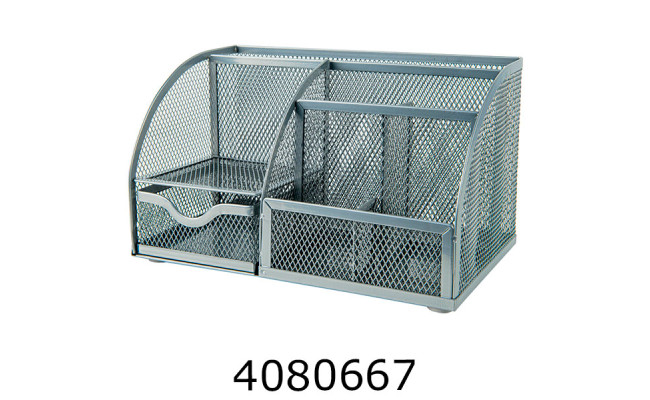 Органайзер настільний 220*140*130мм AXENT металевий срібляста (12) 2125-03-A