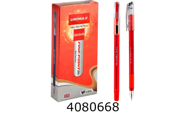 Ручка кульк. Unimax Fine Point Dlx червона 07мм (12/120) UX-111-06