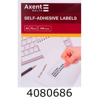 Етикетка самокл. Axent 4шт. 105*1485мм (10) D4461-A