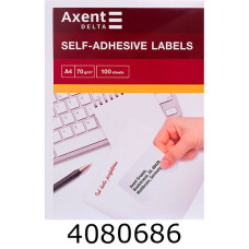 Етикетка самокл. Axent 4шт. 105*1485мм (10) D4461-A