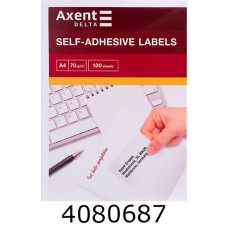 Етикетка самокл. Axent 8шт. 105*7425мм (10) D4462-A