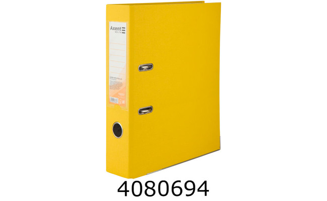 Папка реєстр. А4 75 см одностор. жовта Axent  (20) D1714-08C