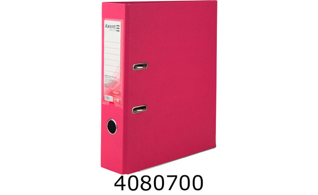 Папка реєстр. А4 75 см одностор. рожева Axent C  (20) D1714-05C