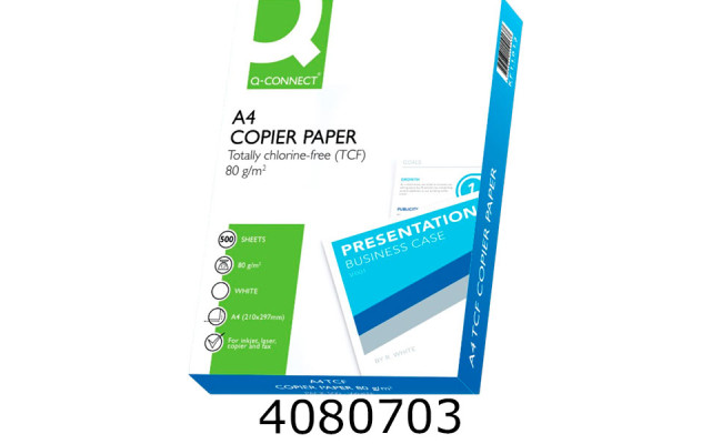 Папір А4 80г/м2 500 арк. Q-Connect (клас С+) (5/240) KF017215