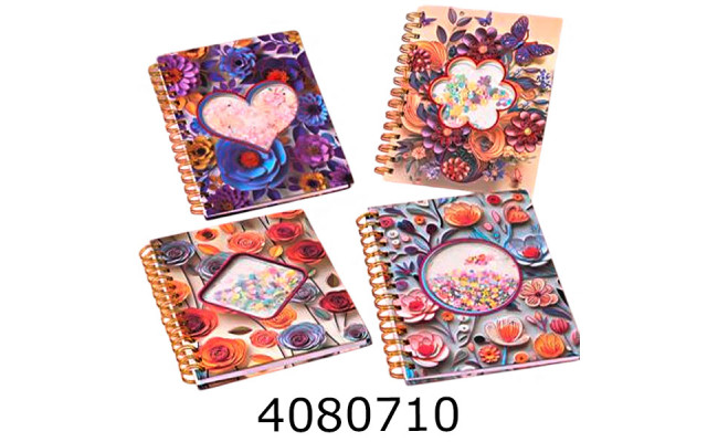 Блокнот на спір. збоку А5 кл. з рідиною 