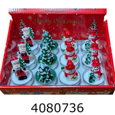 Свічка новорічна 6 см мікс 4 (12) 3-33 Свічка новорічна 6 см мікс 4 (12) 3-33