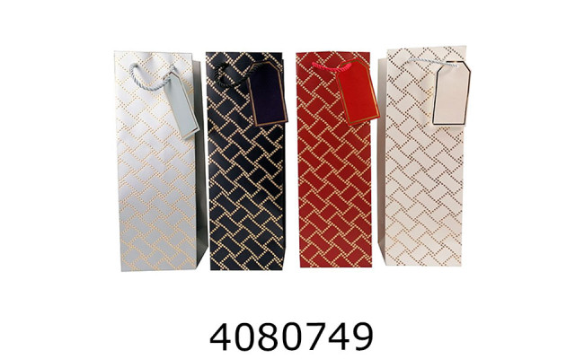 Пакет подарунковий під пляшку 12*35*9 