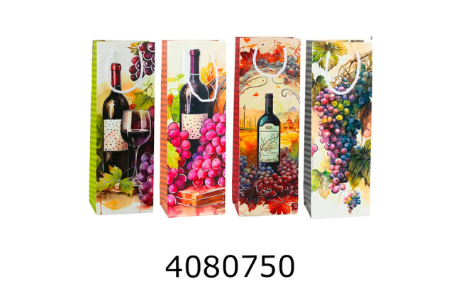 Пакет подарунковий під пляшку 12*35*9 