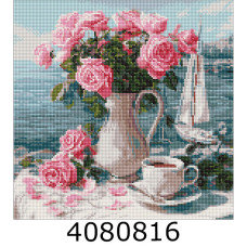 Алмазна мозаїка 40*40 квіти 