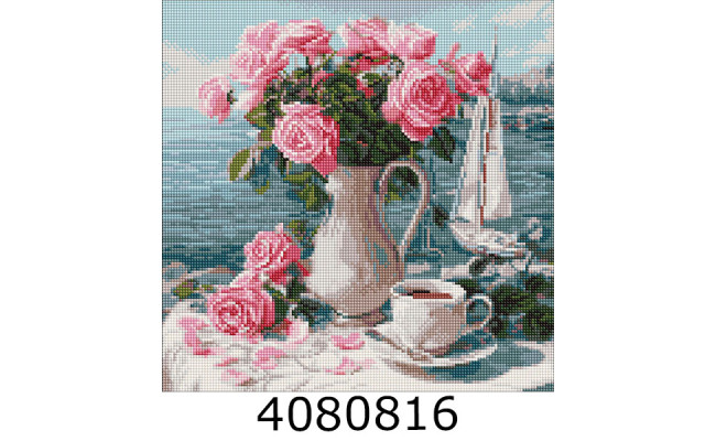 Алмазна мозаїка 40*40 квіти 