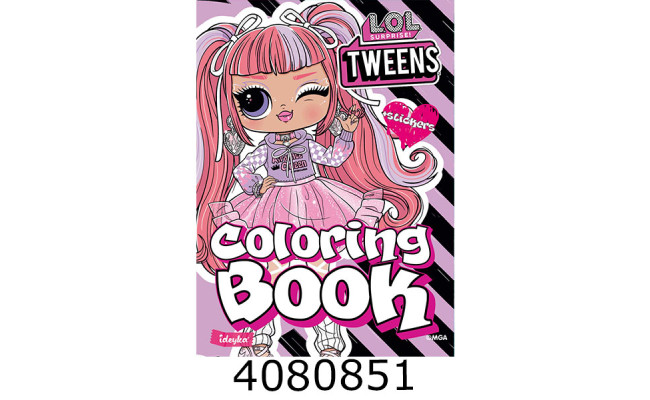 Розмальовка  А4 зі стікерами Tweens Ali Dance Ідейка LCB9