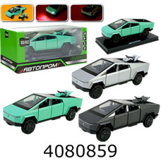 Машинка метал. Tesla Cybertruck Beach Автопром (12/24) AP74223