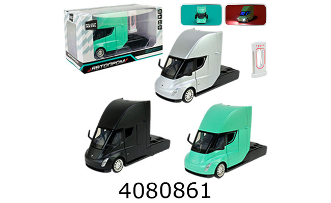 Машинка метал. Tesla Semi Truck Head звук світло Автопром (6/12) AP7731